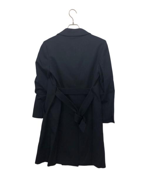 23区（ニジュウサンク）23区 (ニジュウサンク) ウールベルテッドコート ブラック サイズ:34の古着・服飾アイテム