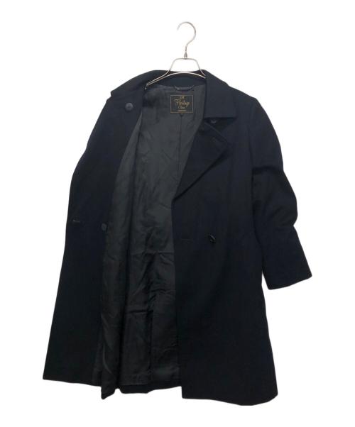 23区（ニジュウサンク）23区 (ニジュウサンク) ウールベルテッドコート ブラック サイズ:34の古着・服飾アイテム