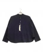 GALERIE VIEギャルリーヴィー）の古着「ダブルクロス ワイドプルオーバーシャツ」｜ネイビー