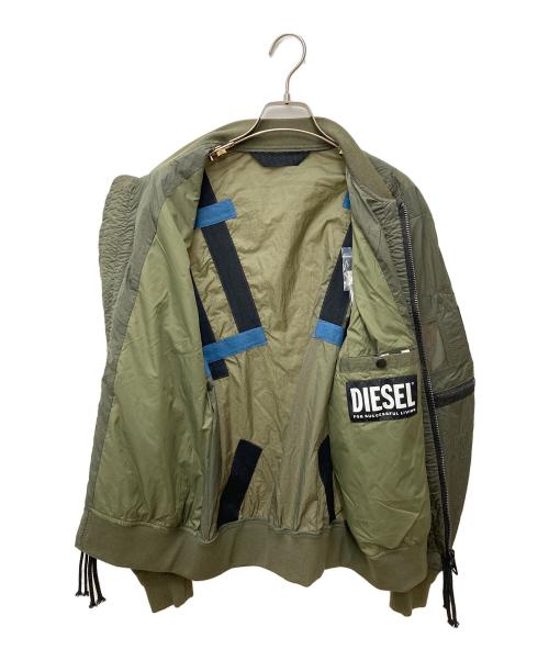 DIESEL（ディーゼル）DIESEL (ディーゼル) ナイロンフライトジャケット A02274-J-OLIVE-0EBBC オリーブ サイズ:Sの古着・服飾アイテム