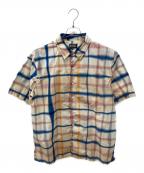 DIESELディーゼル）の古着「チェックシャツ」｜アイボリー×ブルー