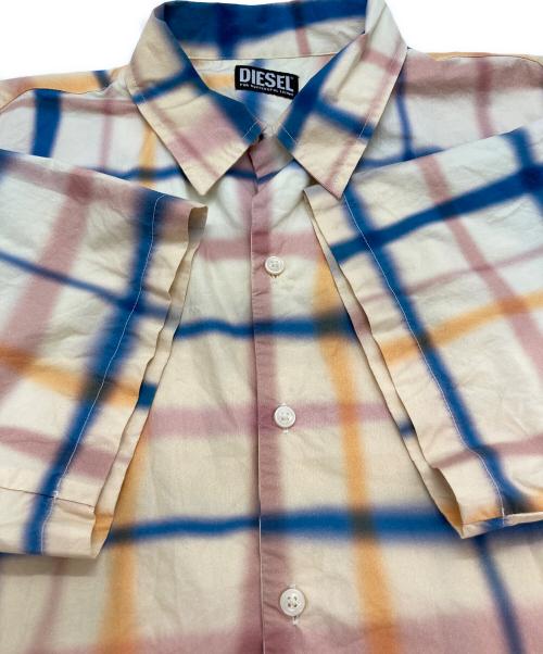 DIESEL（ディーゼル）DIESEL (ディーゼル) チェックシャツ アイボリー×ブルー サイズ:50の古着・服飾アイテム