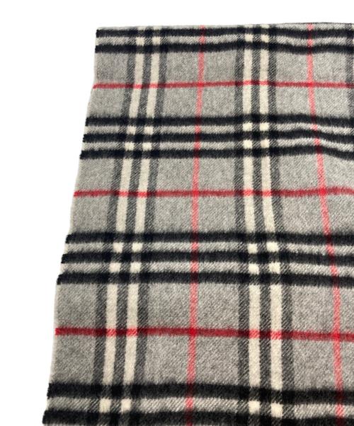BURBERRY LONDON（バーバリーロンドン）BURBERRY LONDON (バーバリーロンドン) カシミヤマフラー グレーの古着・服飾アイテム