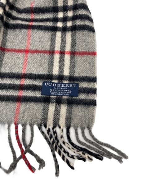 BURBERRY LONDON（バーバリーロンドン）BURBERRY LONDON (バーバリーロンドン) カシミヤマフラー グレーの古着・服飾アイテム