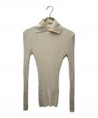 totemeトーテム）の古着「ウールカシミヤシルク混リブニット」｜アイボリー