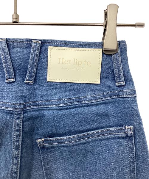 HER LIP TO（ハーリップトゥ）Her lip to (ハーリップトゥ) Paris High Rise Jeans/パリスハイライズジーンズ インディゴ サイズ:24の古着・服飾アイテム