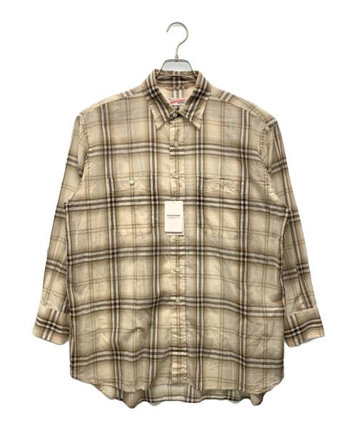 Spick and Span（スピック＆スパン）Spick and Span (スピックアンドスパン) コットンボイルチェックルーズシャツ ベージュ サイズ:‐ 未使用品の古着・服飾アイテム