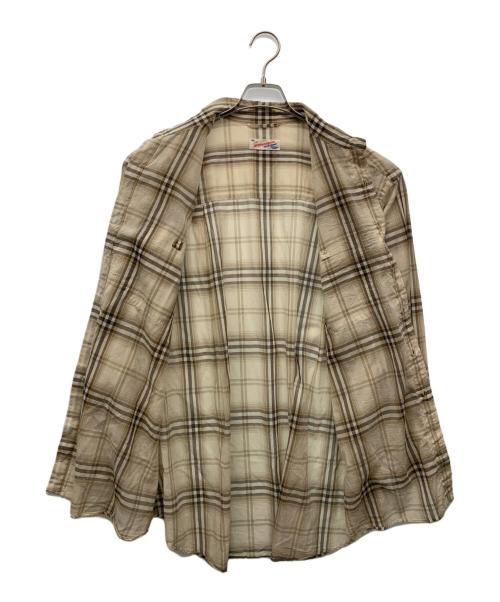 Spick and Span（スピック＆スパン）Spick and Span (スピックアンドスパン) コットンボイルチェックルーズシャツ ベージュ サイズ:‐ 未使用品の古着・服飾アイテム