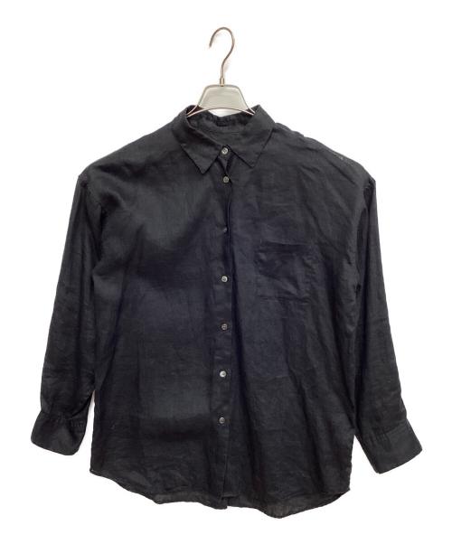 JOURNAL STANDARD（ジャーナルスタンダード）JOURNAL STANDARD (ジャーナルスタンダード) ゼフィールリネンレギュラーシャツ ブラック サイズ:Freeの古着・服飾アイテム