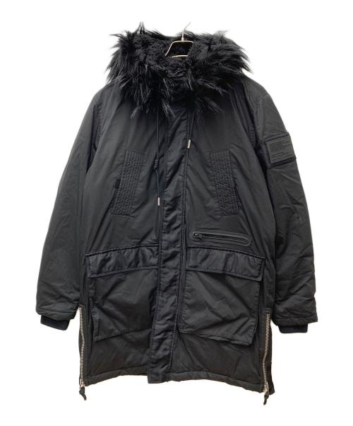 DIESEL（ディーゼル）DIESEL (ディーゼル) 中綿モッズコート ブラック サイズ:Mの古着・服飾アイテム