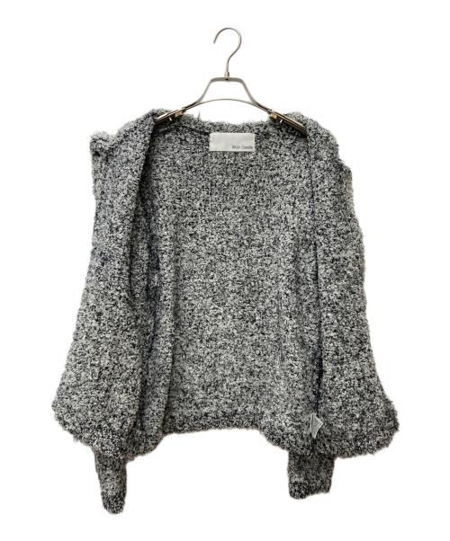 Whim Gazette（ウィムガゼット）Whim Gazette (ウィムガゼット) ニットツイードボタンジャケット　WGZ1032207A0012 グレー サイズ:Fの古着・服飾アイテム