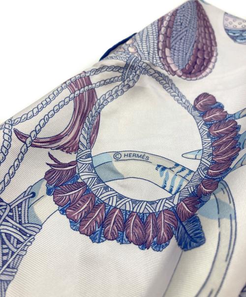 HERMES（エルメス）HERMES (エルメス) カレ90/シルクスカーフ ブルー サイズ:-の古着・服飾アイテム