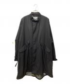 BEAUTY&YOUTHビューティーアンドユース）の古着「レーヨンコットンフィッシュテール コート 1225-133-8732」｜ブラック