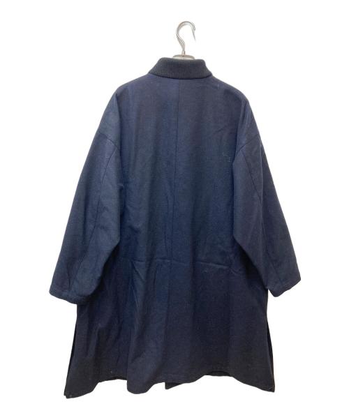 TOMORROW LAND（トゥモローランド）TOMORROW LAND (トゥモローランド) ウールツイード ニットコンビスタンドカラーコート 63-09-25-09102 ネイビー×ブラック サイズ:XSの古着・服飾アイテム