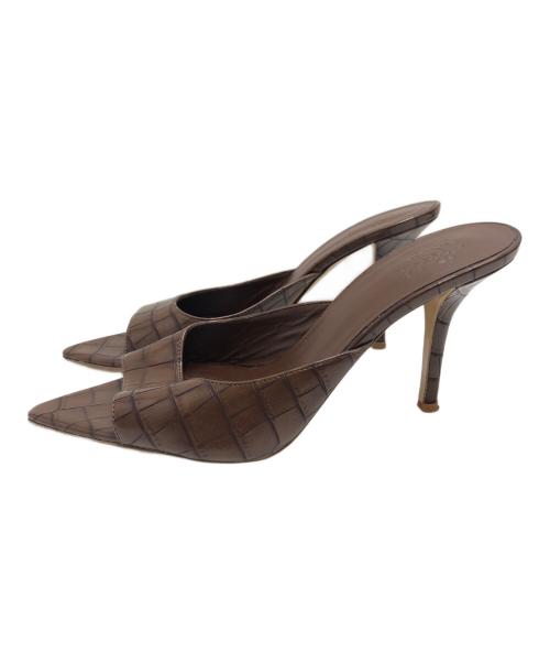 GIA BORGHINI（ジア・ボルギーニ）GIA BORGHINI (ジア・ボルギーニ) オープントゥーサンダル ブラウン サイズ:38の古着・服飾アイテム