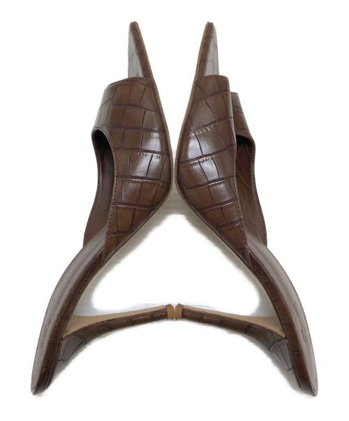 GIA BORGHINI（ジア・ボルギーニ）GIA BORGHINI (ジア・ボルギーニ) オープントゥーサンダル ブラウン サイズ:38の古着・服飾アイテム