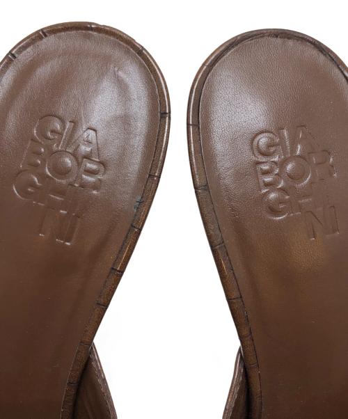 GIA BORGHINI（ジア・ボルギーニ）GIA BORGHINI (ジア・ボルギーニ) オープントゥーサンダル ブラウン サイズ:38の古着・服飾アイテム