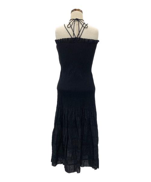 Whim Gazette（ウィムガゼット）Whim Gazette (ウィムガゼット) ジャガードシャーリングワンピース ブラック サイズ:Fの古着・服飾アイテム