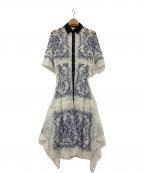 furfurファーファー）の古着「フローラルスカーフワンピース」｜ホワイト