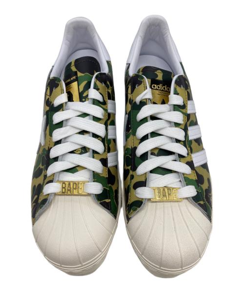 A BATHING APE（ア ベイシング エイプ）A BATHING APE (ア ベイシング エイプ) adidas (アディダス) スニーカー オリーブ サイズ:27㎝の古着・服飾アイテム