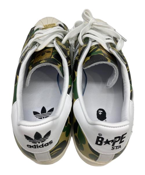 A BATHING APE（ア ベイシング エイプ）A BATHING APE (ア ベイシング エイプ) adidas (アディダス) スニーカー オリーブ サイズ:27㎝の古着・服飾アイテム