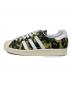 A BATHING APE (ア ベイシング エイプ) adidas (アディダス) スニーカー オリーブ サイズ:27㎝：19000円