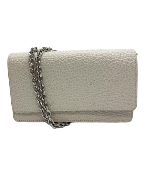 Maison Margiela（メゾンマルジェラ）Maison Margiela (メゾンマルジェラ) チェーンショルダーウォレット アイボリーの古着・服飾アイテム