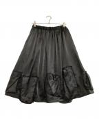 COMME des GARCONS COMME des GARCONSコムデギャルソン コムデギャルソン）の古着「サテンスカート」｜ブラック