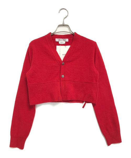 COMME des GARCONS COMME des GARCONS（コムデギャルソン コムデギャルソン）COMME des GARCONS COMME des GARCONS (コムデギャルソン コムデギャルソン) クロップドニットカーディガン レッド サイズ:XS 未使用品の古着・服飾アイテム