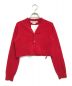 COMME des GARCONS COMME des GARCONS（コムデギャルソン コムデギャルソン）の古着「クロップドニットカーディガン」｜レッド