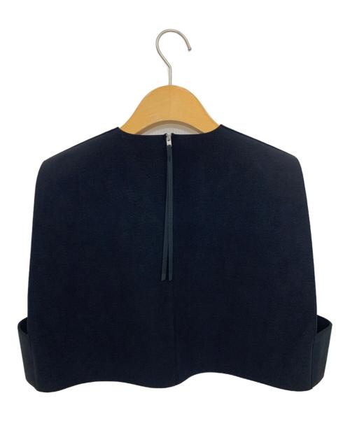 HYKE（ハイク）HYKE (ハイク) ULTRASUEDEクロップドベスト ブラック サイズ:SMALLの古着・服飾アイテム