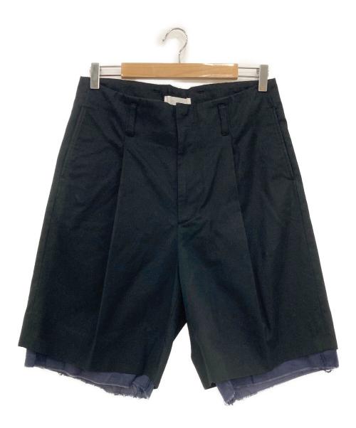 Rich I（リッチアイ）Rich I (リッチアイ) フィンクスコットンタックショーツ ブラック サイズ:48の古着・服飾アイテム