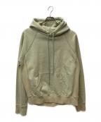 SYUMAN.シュウマン）の古着「ヴィンテージ加工フーディ　AD22aw-06」｜黄緑