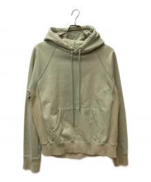 SYUMAN.（シュウマン）の古着「ヴィンテージ加工フーディ　AD22aw-06」｜黄緑