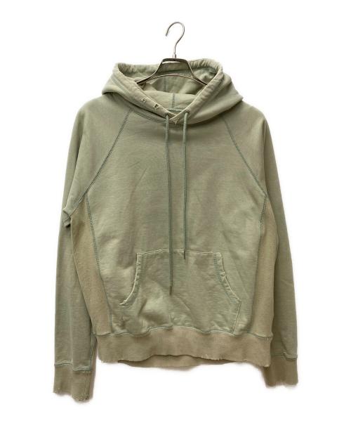 SYUMAN.（シュウマン）SYUMAN. (シュウマン) ヴィンテージ加工フーディ　AD22aw-06 黄緑 サイズ:2の古着・服飾アイテム