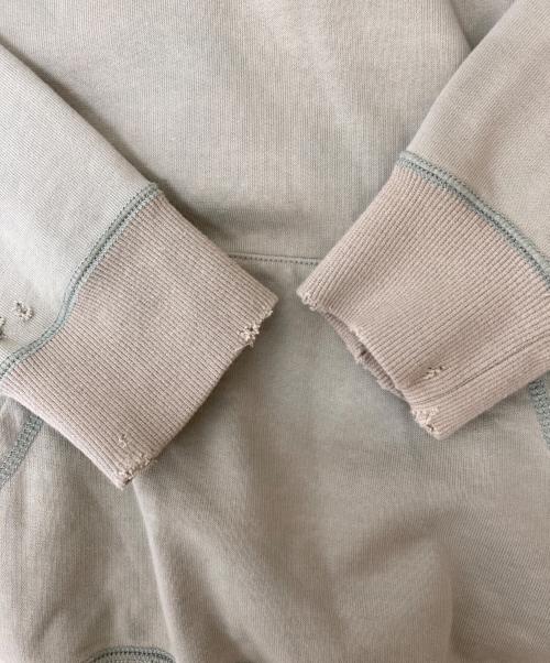 SYUMAN.（シュウマン）SYUMAN. (シュウマン) ヴィンテージ加工フーディ　AD22aw-06 黄緑 サイズ:2の古着・服飾アイテム