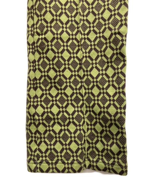 WALES BONNER（ウェールズボナー）WALES BONNER (ウェールズボナー) POWER TRACK PANTS グリーン×ブラウン サイズ:不明（実寸サイズをご確認ください）の古着・服飾アイテム