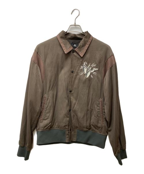 PS Paul Smith（ＰＳポールスミス）PS Paul Smith (ＰＳポールスミス) サテンブルゾン　PY-YR-79361[ グリーン サイズ:Lの古着・服飾アイテム