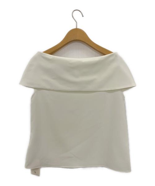 Noble（ノーブル）Noble (ノーブル) コンパクトストレッチケープブラウス アイボリー サイズ:-の古着・服飾アイテム