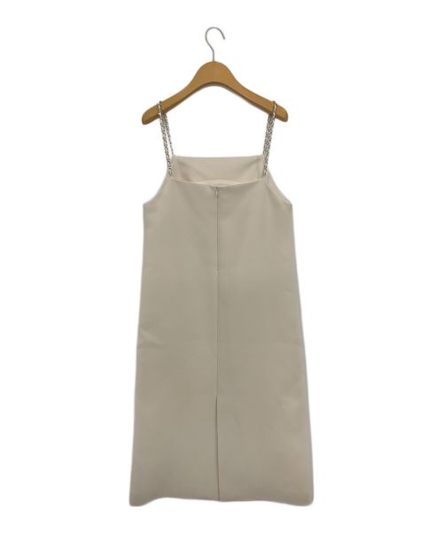 ANAYI（アナイ）ANAYI (アナイ) トリプルクロスチェーンストラップ ワンピース アイボリー サイズ:38の古着・服飾アイテム