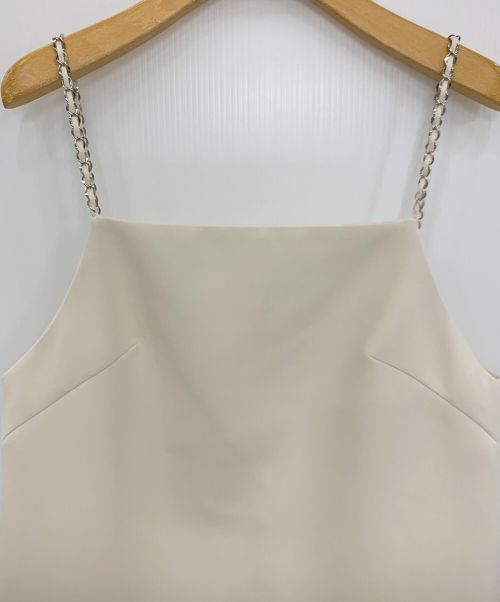 ANAYI（アナイ）ANAYI (アナイ) トリプルクロスチェーンストラップ ワンピース アイボリー サイズ:38の古着・服飾アイテム
