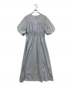 KBFケービーエフ）の古着「カーブラインドロストシャーリングワンピース」｜スカイブルー