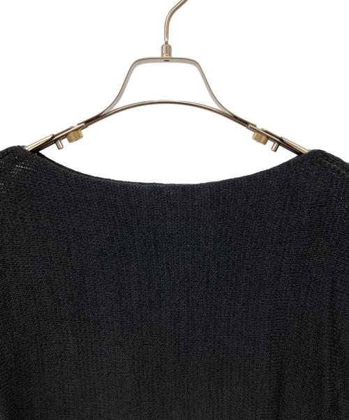Plage（プラージュ）Plage (プラージュ) テープヤーン ヨコアミボートネックニット ブラック サイズ:Fの古着・服飾アイテム