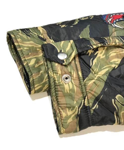 DIESEL（ディーゼル）DIESEL (ディーゼル) カモフラキルティングコーチジャケット グリーン サイズ:XSの古着・服飾アイテム