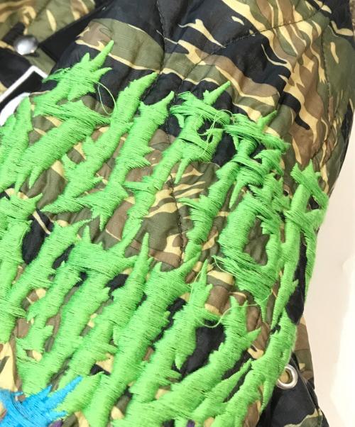 DIESEL（ディーゼル）DIESEL (ディーゼル) カモフラキルティングコーチジャケット グリーン サイズ:XSの古着・服飾アイテム