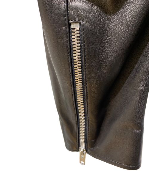 Maison Margiela（メゾンマルジェラ）Maison Margiela (メゾンマルジェラ) 5 Zip Leather Riders Jacket（八の字 5ZIPライダースジャケット） ブラック サイズ:50 未使用品の古着・服飾アイテム