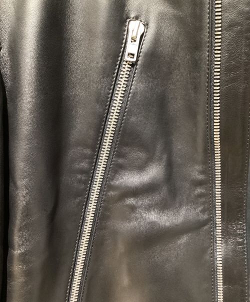 Maison Margiela（メゾンマルジェラ）Maison Margiela (メゾンマルジェラ) 5 Zip Leather Riders Jacket（八の字 5ZIPライダースジャケット） ブラック サイズ:50 未使用品の古着・服飾アイテム