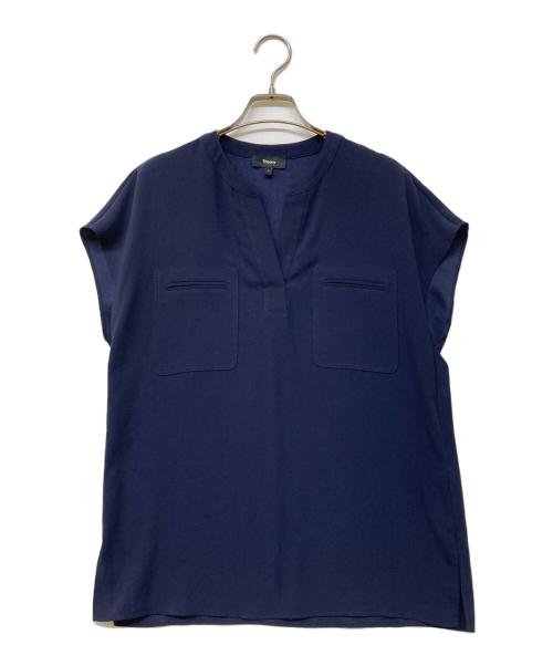 theory（セオリー）theory (セオリー) パウダークレーププルオーバー ネイビー サイズ:Sの古着・服飾アイテム