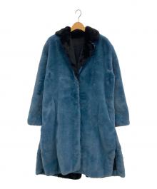 HERON PRESTON（ヘロンプレストン）の古着「エコファーコート HWEA023E19791012」｜スカイブルー