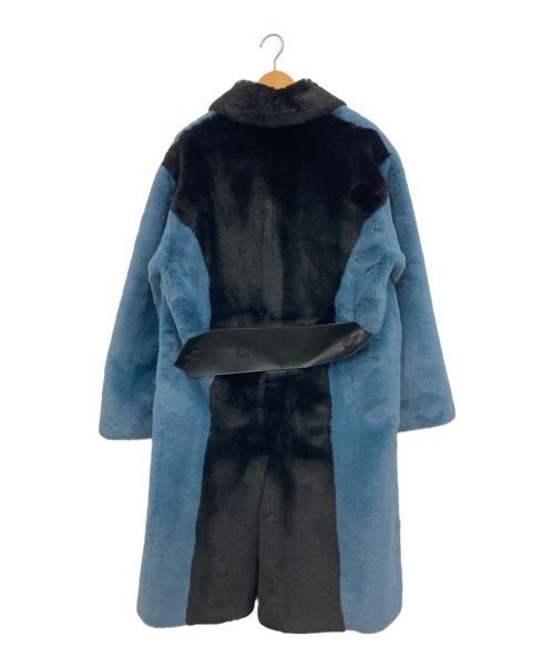 HERON PRESTON（ヘロンプレストン）HERON PRESTON (ヘロンプレストン) エコファーコート スカイブルー サイズ:Sの古着・服飾アイテム